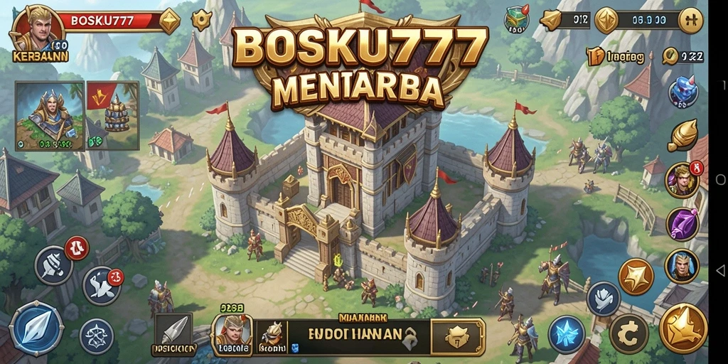 Gambaran gameplay BOSKU777 dalam aksi Tower Defense yang menegangkan.