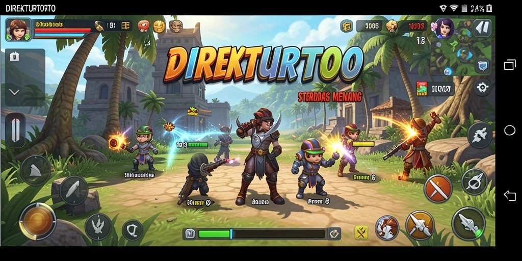 Screenshot utama DIREKTURTOTO menampilkan gameplay yang intens dan strategis.
