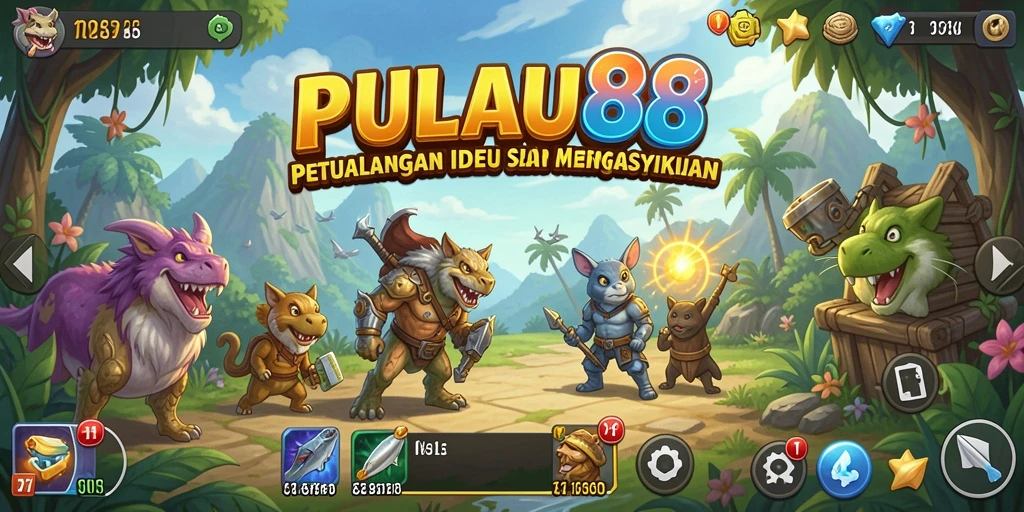 Screenshot utama PULAU88 dengan tampilan gameplay Idle yang menarik.