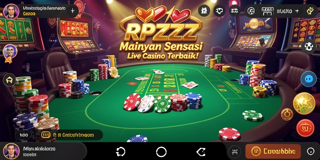 Tampilan grafis memukau dari gameplay Live Casino di RPZZZ.