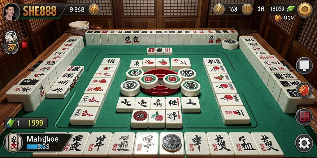 Tampilan grafis menakjubkan dari permainan Mahjong SHE888.