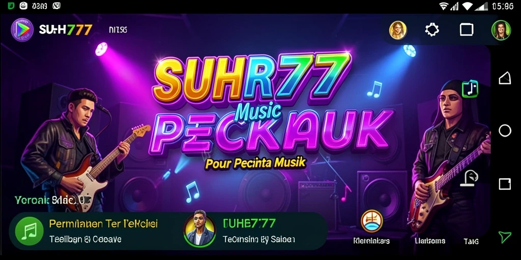 Tampilan menarik dari gameplay interaktif SUHU777 yang penuh musik.