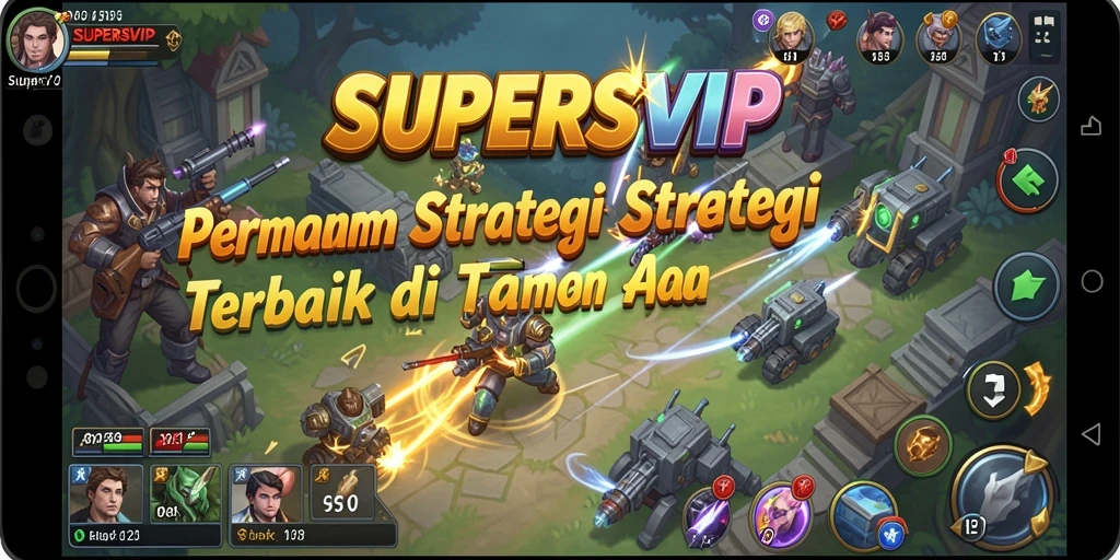 Menampilkan gameplay mendebarkan dari SUPERSVIP dalam aksi strategi.
