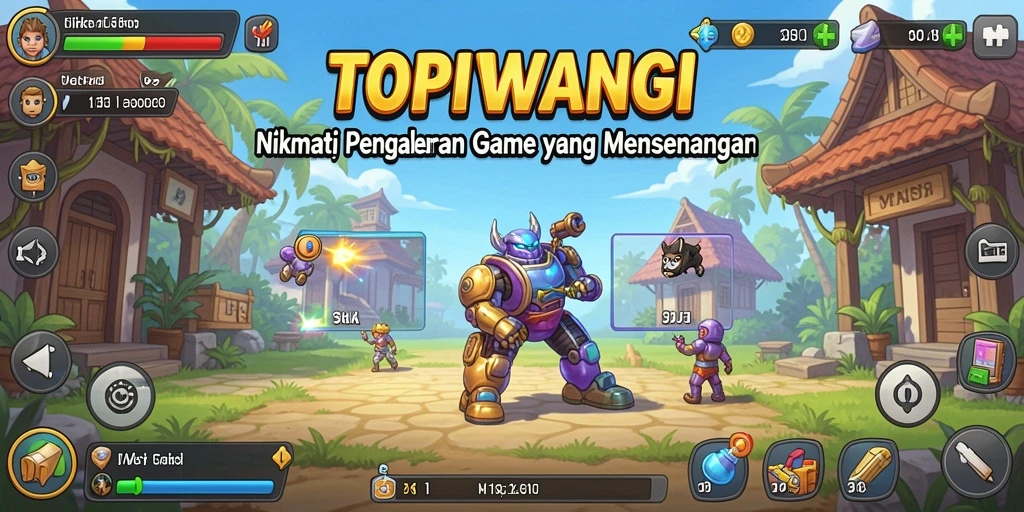 Screenshot bermain <strong>TOPIWANGI</strong> yang menunjukkan kesenangan gameplay Idle.