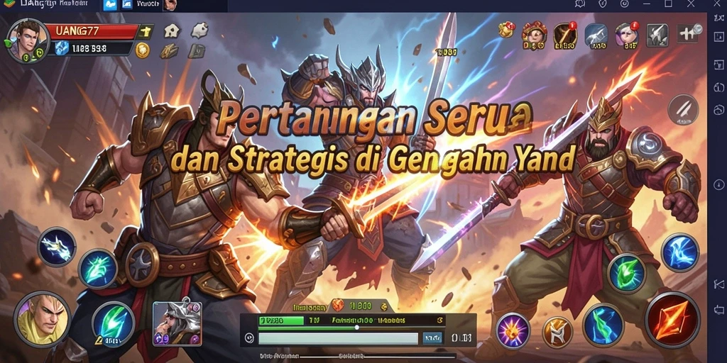 Tampilan aksi pertarungan yang mendebarkan di UANG77.