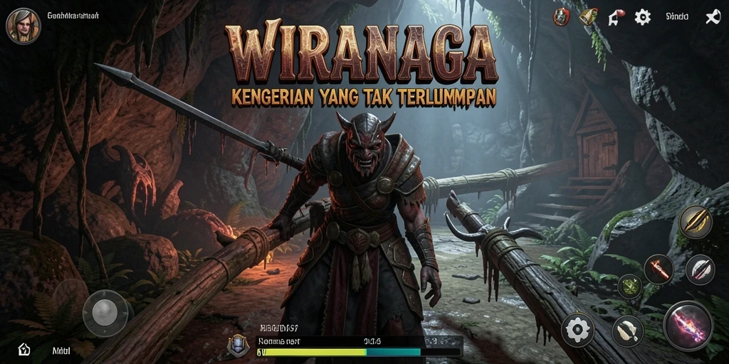 Tangkapan layar menampilkan suasana menegangkan dalam WIRANAGA.